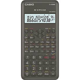Casio wissenschaftlicher Taschenrechner fx-82MS-2, LC-Display, 10 Stellen, 2 Zeilen, Akkubetrieb, mit Abdeckung, B 77 x H 162 mm, schwarz