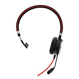 Casque professionnel Evolve 40 Jabra, filaire, USB et jack 3,5 mm, suppression passive du bruit, mono