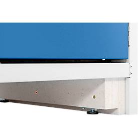 Cemo Sicherheitsschrank Typ 90 PROline 12/20, selbstschließende Türen, B 1200 x T 600 x H 1950 mm, 33 Liter, grau/enzianblau