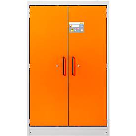 Cemo Sicherheitsschrank Typ 90 PROline 12/20, selbstschließende Türen, B 1200 x T 600 x H 1950 mm, 33 Liter, grau/orange