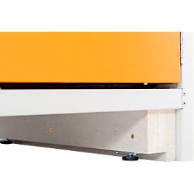 Cemo Sicherheitsschrank Typ 90 PROline 12/20, selbstschließende Türen, B 1200 x T 600 x H 1950 mm, 33 Liter, grau/orange