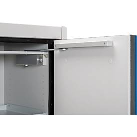 Cemo Sicherheitsschrank Typ 90 PROline 6/20, selbstschließende Türen, Anschlag links, B 635 x T 600 x H 1950 mm, 33 Liter, grau/enzianblau