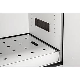 Cemo Sicherheitsschrank Typ 90 PROline 6/20, selbstschließende Türen, Anschlag rechts, B 635 x T 600 x H 1950 mm, 33 Liter, grau/orange