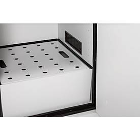 Cemo Sicherheitsschrank Typ 90 PROline 6/20, selbstschließende Türen, Anschlag rechts, B 635 x T 600 x H 1950 mm, 33 Liter, grau/orange