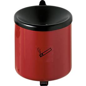 Cendrier de sécurité - Ø 150 x H 145 mm - rouge