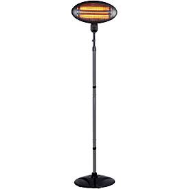 Chauffage par infrarouge GUSTAV, sur pied, réglable en hauteur, IPX4, 2000 W, 3 niveaux de chauffage