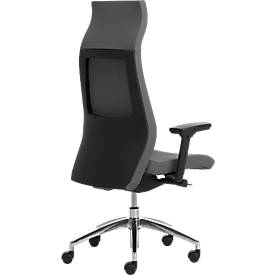 Chefsessel ENERGY, mit Armlehnen, Synchronmechanik, CLIMATEX®-Bezug, grau