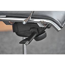 Chefsessel VANDA, Hochlehner, Leder, mit Armlehnen, schwarz