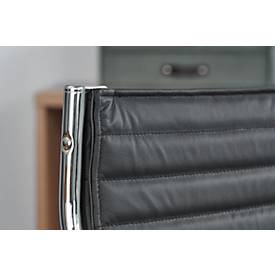 Chefsessel VANDA, Hochlehner, Leder, mit Armlehnen, schwarz