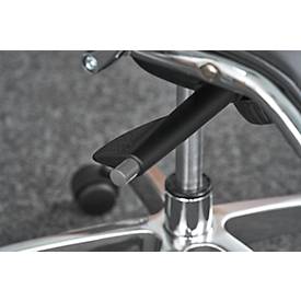 Chefsessel VANDA, Hochlehner, Leder, mit Armlehnen, schwarz