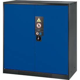 Chemikalienschrank Asecos CS-CLASSIC, Flügeltür, 2 Böden, 1055x520x1105 mm, enzianblau