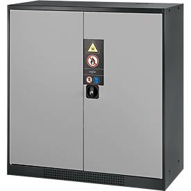 Chemikalienschrank Asecos CS-CLASSIC, Flügeltür, 2 Böden, 1055x520x1105 mm, silber