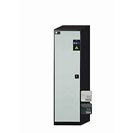 Chemikalienschrank asecos CS-CLASSIC, Flügeltür, Anschlag links, Front Lichtgrau, B 545 x T 520 x H 1950 mm