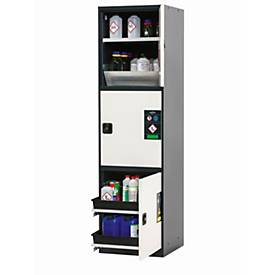 Chemikalienschrank asecos CS-CLASSIC-MultiRisk, Flügeltüren, Front Reinweiß, B 545 x T 520 x H 1950 mm