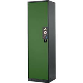 Chemikalienschrank, Flügeltür, 3 Böden, 545x520x1950 mm, resedagrün