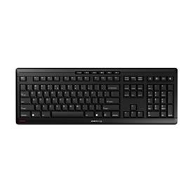 Cherry Contour Design Stream Wireless - Taille réelle (100 %) - Avec fil &sans fil - FR sans fil +USB - QWERTY - Noir
