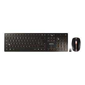 CHERRY DW 9100 SLIM - Tastatur-und-Maus-Set - QWERTY - US mit Euro-Symbol - schwarz/bronze