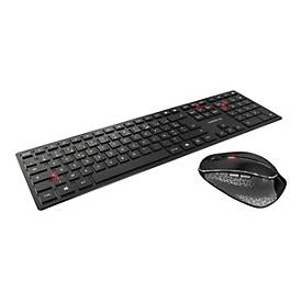 CHERRY DW 9500 SLIM - Tastatur-und-Maus-Set - kabellos - 2.4 GHz, Bluetooth 4.0 - AZERTY - Französisch