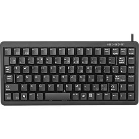 Cherry Kompakttastatur G84-4100, ultraflach, QWERTZ, USB-Anschluss, für Slim Line PCs, schwarz