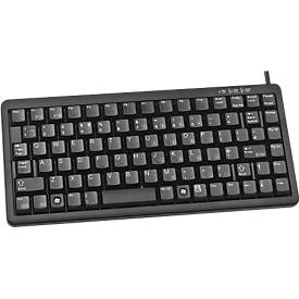 Cherry Kompakttastatur G84-4100, ultraflach, QWERTZ, USB-Anschluss, für Slim Line PCs, schwarz
