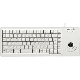 Cherry Tastaur XS Trackball Keyboard G84-5400, mit 2 Maustasten, USB-Anschluss, hellgrau