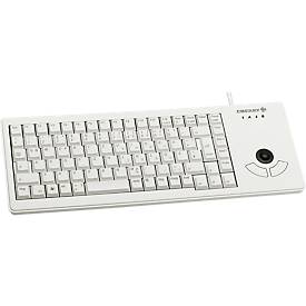 Cherry Tastaur XS Trackball Keyboard G84-5400, QWERTZ, mit 2 Maustasten, USB-Anschluss, hellgrau