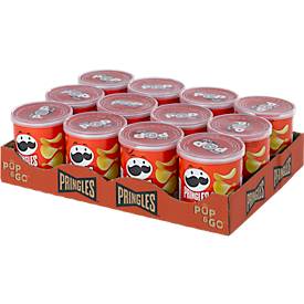 Chips Pringles Original, vegane Kartoffelchips mit dezenter Salznote, 12 Dosen mit jeweils 40 g, in Karton