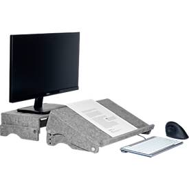 Circular-Line Dokumentenhalter Bakker Elkhuizen Q-doc 515, 60% recyceltes Material, B 515 x T 290 x H 120 mm, lichtgrau