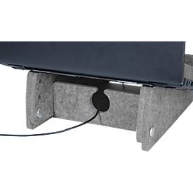 Circular-Line Laptopständer Bakker Elkhuizen Ergo-Top 320, 60% recyceltes Material, B 215 x H 140 x T 350, lichtgrau
