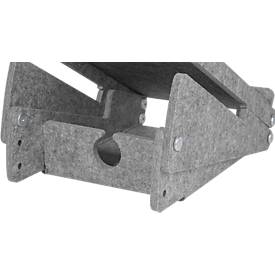 Circular-Line Laptopständer Bakker Elkhuizen Ergo-Top 320, 60% recyceltes Material, B 215 x H 140 x T 350, lichtgrau