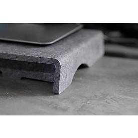 Circular-Line Monitorständer Bakker Elkhuizen Q-riser 50, aus 60% recyceltem Material, B 300 x T 250 x H 50 mm, lichtgrau