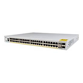 Image of Cisco Catalyst 1000-48P-4X-L - Switch - managed - 24 x 10/100/1000 (PoE+) + 24 x 10/100/1000 + 4 x 10 Gigabit SFP+ (Uplink) - an Rack montierbar - PoE+ (370 W)
