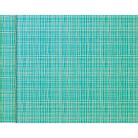 Clairefontaine Kraftpapier, 5 Tinyrollen, 5 m x 0,35 m, türkis mit Gittermuster