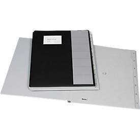 Classeur à levier Biella Pronto, pour DIN A4, numérique 1-7, L 325 x l 275 x H 30 mm, vinyle, noir