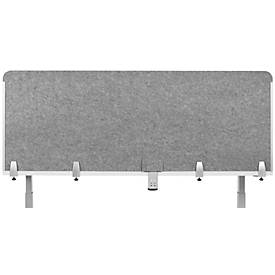 Cloison acoustique de bureau BE Safety Screen Paroi arrière, sans fenêtre acrylique, épaisseur 10 mm, L 160 x H 60 mm, gris clair