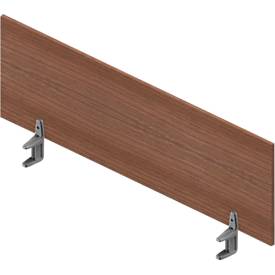Cloison de séparation de table ARLON-OFFICE - l. 1400 x H 420 mm - noyer Canaletto