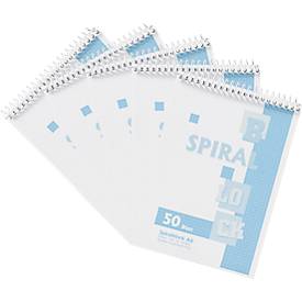 Collegeblock, kariert, 5 Stück, DIN A6