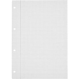 Collegeblock LANDRÉ Recycling, 80 Blatt, DIN A4+, 70 g/m², 4-fach gelocht, Spiralbindung, OPTIK PAPER®, kariert, Rand links, mehrfarbig