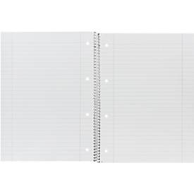 Collegeblock LANDRÉ Recycling, 80 Blatt, DIN A4+, 70 g/m², 4-fach gelocht, Spiralbindung, OPTIK PAPER®, Lineatur 27, blau