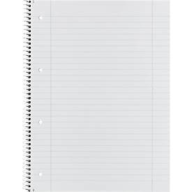 Collegeblock LANDRÉ Recycling, 80 Blatt, DIN A4+, 70 g/m², 4-fach gelocht, Spiralbindung, OPTIK PAPER®, Lineatur 27, blau