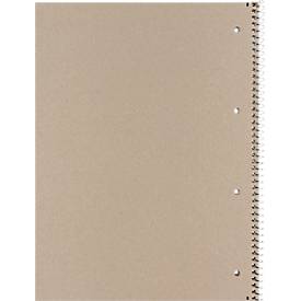 Collegeblock LANDRÉ Recycling, 80 Blatt, DIN A4+, 70 g/m², 4-fach gelocht, Spiralbindung, OPTIK PAPER®, Lineatur 27, blau