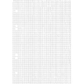 Collegeblock LANDRÉ Recycling, 80 Blatt, DIN A5+, 70 g/m², 6-fach gelocht, Spiralbindung, OPTIK PAPER®, kariert, Rand links, mehrfarbig