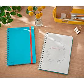 Collegeblock Leitz Cosy, DIN B5, kariert, spiralgebunden, 100 g/m² Papier, 80 Blatt, blau