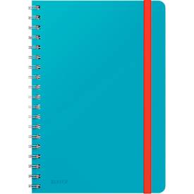 Collegeblock Leitz Cosy, DIN B5, kariert, spiralgebunden, 100 g/m² Papier, 80 Blatt, blau