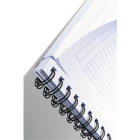 Collegeblock LEITZ® Executive 445600, Spiralbindung, 80 Blatt, DIN A5, FSC zertifiziertes Papier, kariert