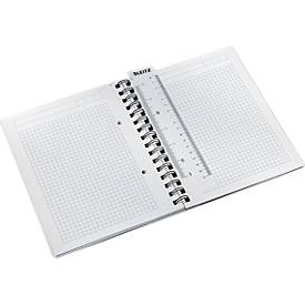 Collegeblock LEITZ® Executive 445600, Spiralbindung, 80 Blatt, DIN A5, FSC zertifiziertes Papier, kariert