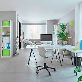 Collegeblock Leitz WOW, DIN A5, 80 linierte Blatt, Klarsicht-Tasche, FSC®-zertifiziert, blau