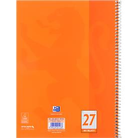 Collegeblock Oxford A4+, 80 Blatt, 90g/m², 4-fach gelocht, Rand rechts & links, liniert, 10 Stück