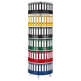 Columna giratoria de archivadores de 6 pisos, sin archivadores, Al 2280 mm