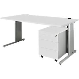 COMBITEC Schreibtisch 1600 mm + Rollcontainer 1233 SET